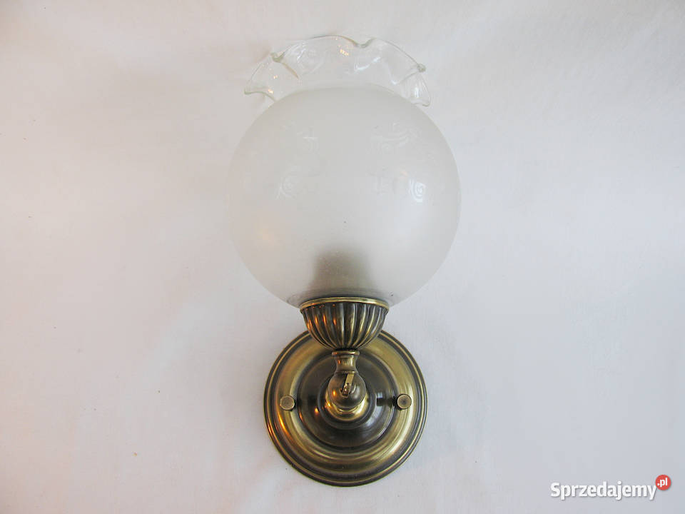 Piękny kinkiet stylowy mosiądz II zachodniopomorskie Szczecinek sprzedam