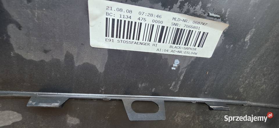Zderzak tylny BMW E91kombi lift ori lakier black Brzezia Łąka