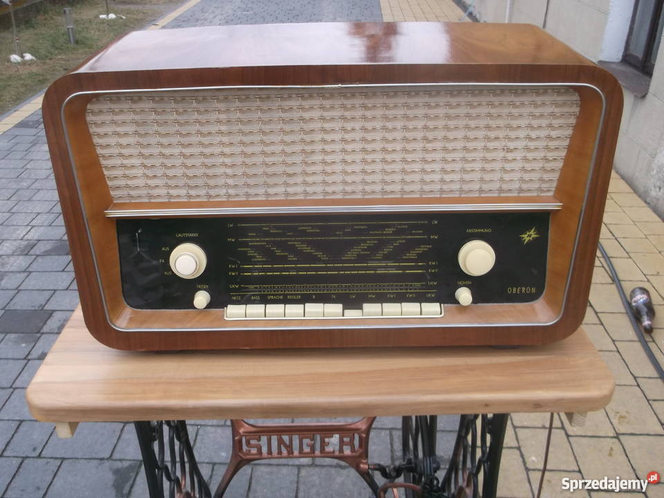 stare radio lampowe OBERON renowacji Gościeradów Ukazowy