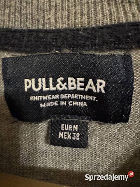 Sweter męski M PullBear szary ciepły dzianina z Częstochowa
