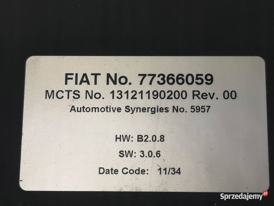 MODUŁ PARKOWANIA PDC FIAT ABARTH 500 2007 lubelskie