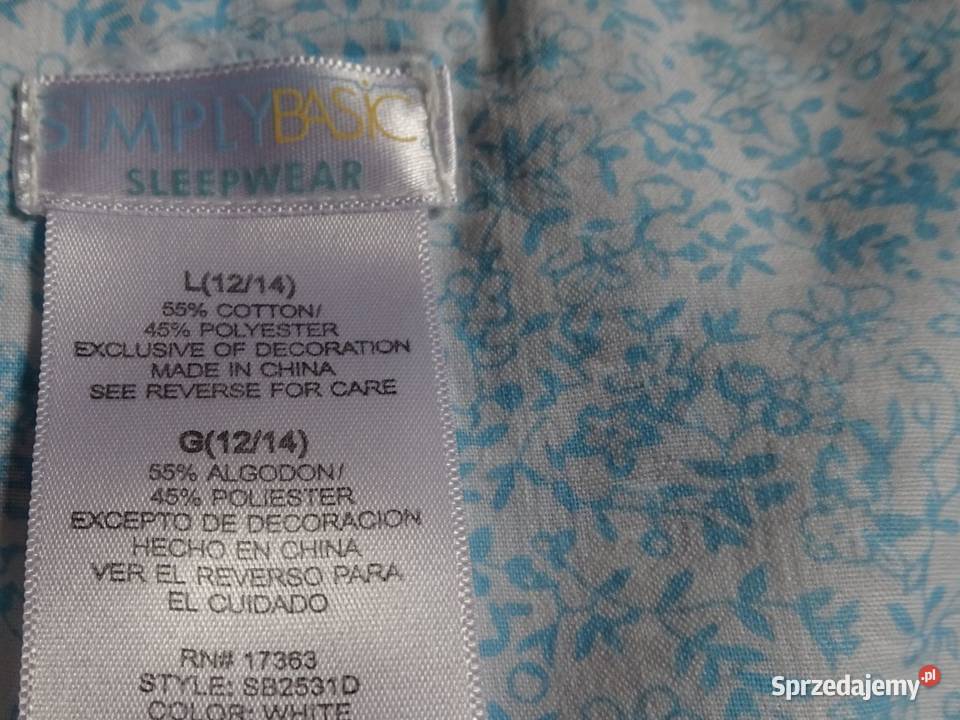 SIMPLY BASIC koszula nocna 42 XL kwiatuszki bawełna sprzedam