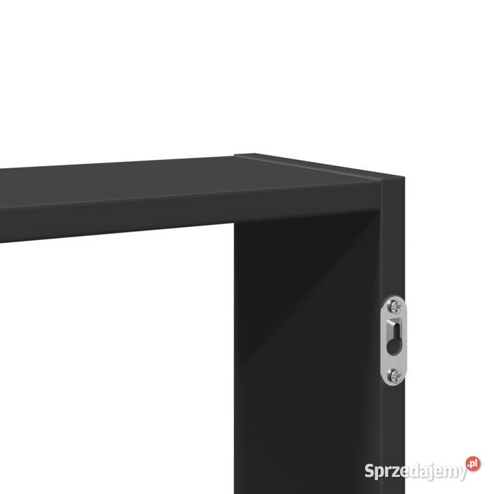 Półka ścienna czarna 99x15x60 materiał