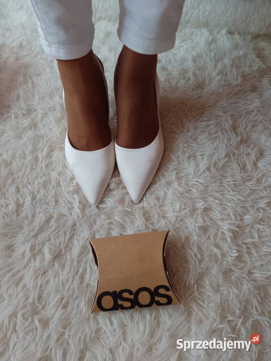 40 ASOS Design Kremowe czółenka z odkrytą piętą Kraków