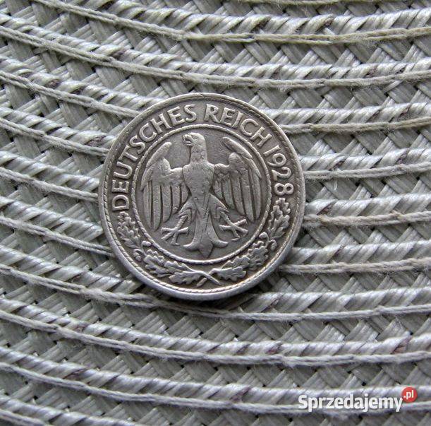 Niemcy 50 Reichspfennig 1928r D Kalisz sprzedam