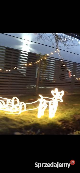 Renifery led świecace z saniami warmińsko-mazurskie sprzedam