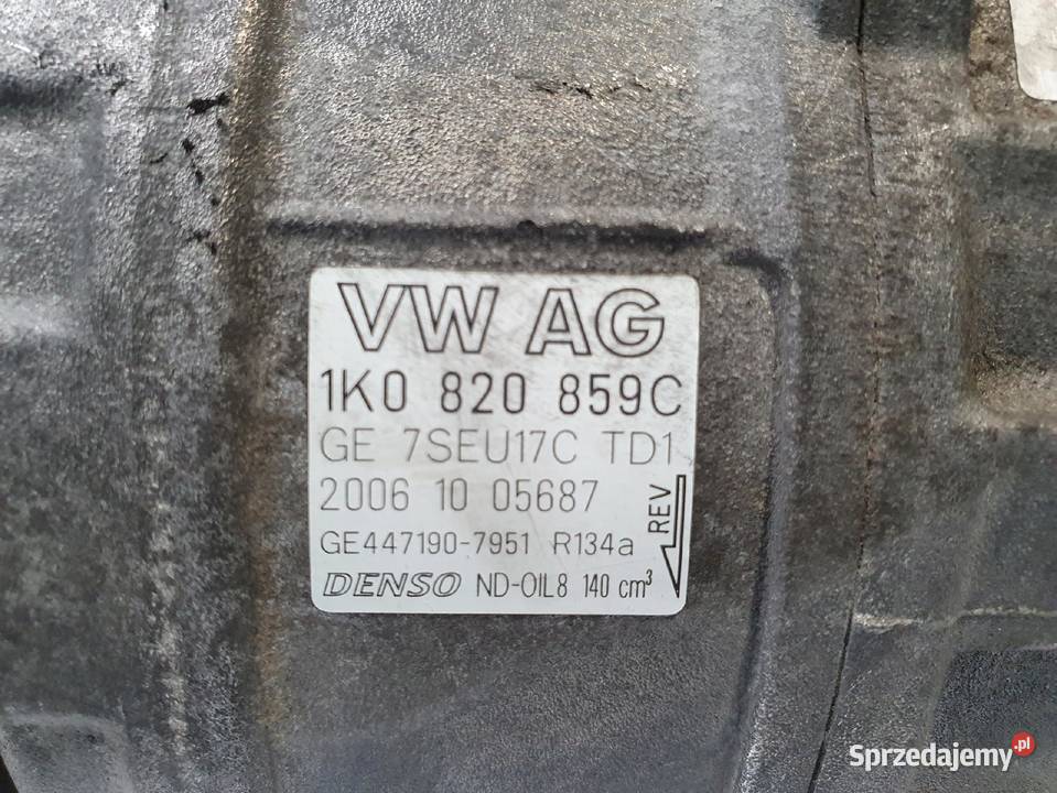 SPRĘŻARKA KLIMATYZACJI VW Golf V 14 TSI pompa osobowe Chełm