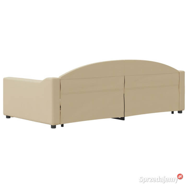 Sofa rozsuwana z szufladami kremowa tkanina mazowieckie Warszawa