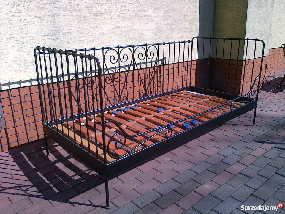 Łóżko rama metalowe IKEA MELDAL czarne 90x200 Sulbiny sprzedam