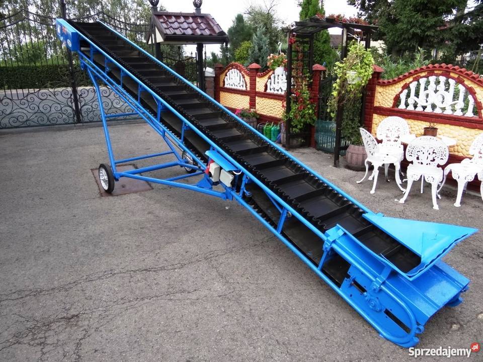 Taśmociąg przenośnik podajnik taśmowy 65m Rolnictwo Drzewoszki Wielkie