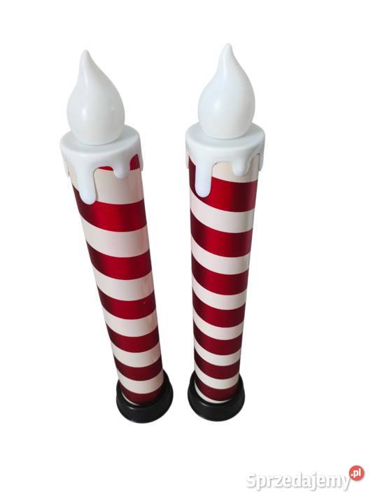 Świece świąteczne wysokie czerwony Dębica