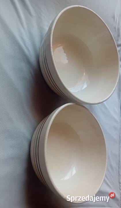 Dwie miski fajansowe Włocławek fason Barbara Koźminek