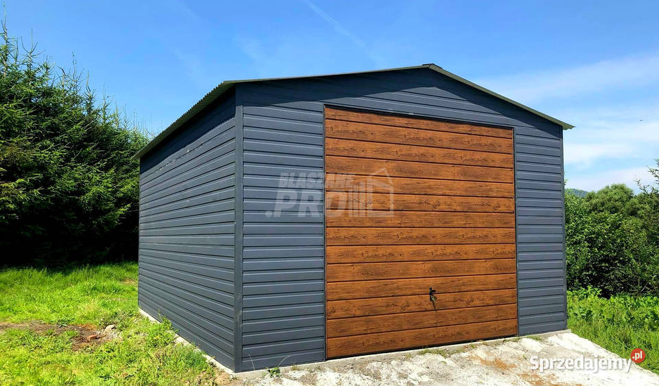 Garaż blaszany 5x5 Brama uchylna antracyt Białystok