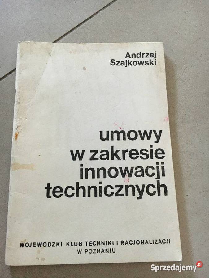Umowy w zakresie innowacji technicznych sprzedam