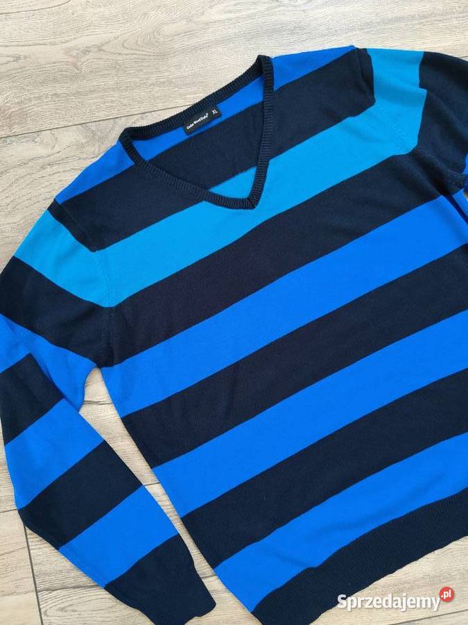 Męski sweter w paski Pasiak Cedar Wood Stare XL Odzież codzienna Jasło