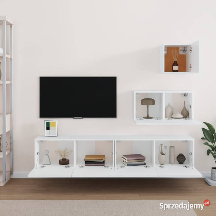 Zestaw 4 szafek telewizyjnych biały WM3114638 Warszawa