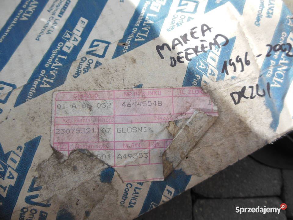 GŁOŚNIK DRZWI FIAT MAREA 46445546 185 99 Wyposażenie elektryczne Kozy