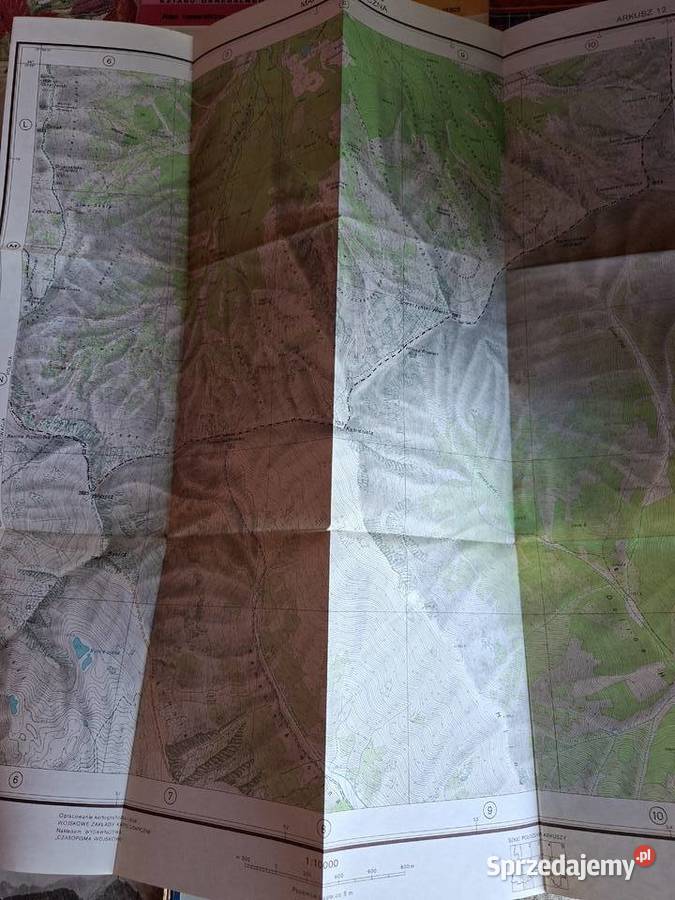 Tatry Polskie mapy topograficzne w skali 1 10 Rok wydania 1988