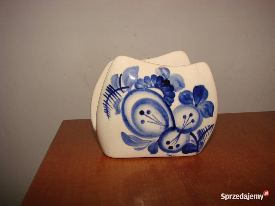 Włocławek fajansowy serwetnik PRL pomorskie Pruszcz Gdański