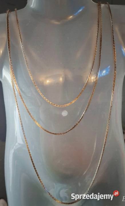 Potrójny Srebrny Łańcuszek Naszyjnik Srebro 38 srebro Szczecin