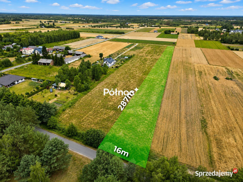 Działka jeziorem Kunów 4350 m 16m