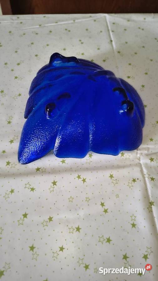 Kobaltowa patera PRL Chorzew