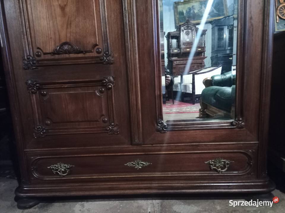 Szafa Rzeźbiona Rocaile i Lustro Kryształowe