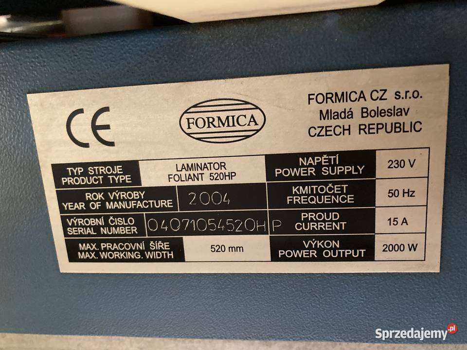 Foliarka półautomatyczna Foliant 520 HP Lublin