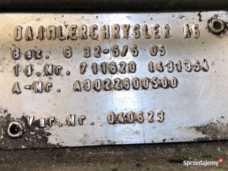 SKRZYNIA BIEGÓW MERCEDES W903 A9022600500 22 109 osobowe