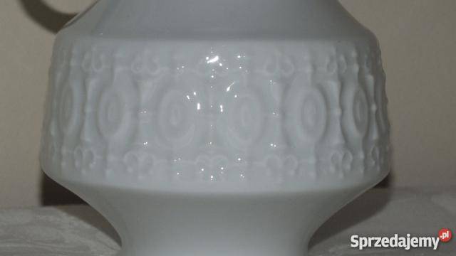 Biały ręcznie robiony ceramiczny wazon Inowrocław sprzedam