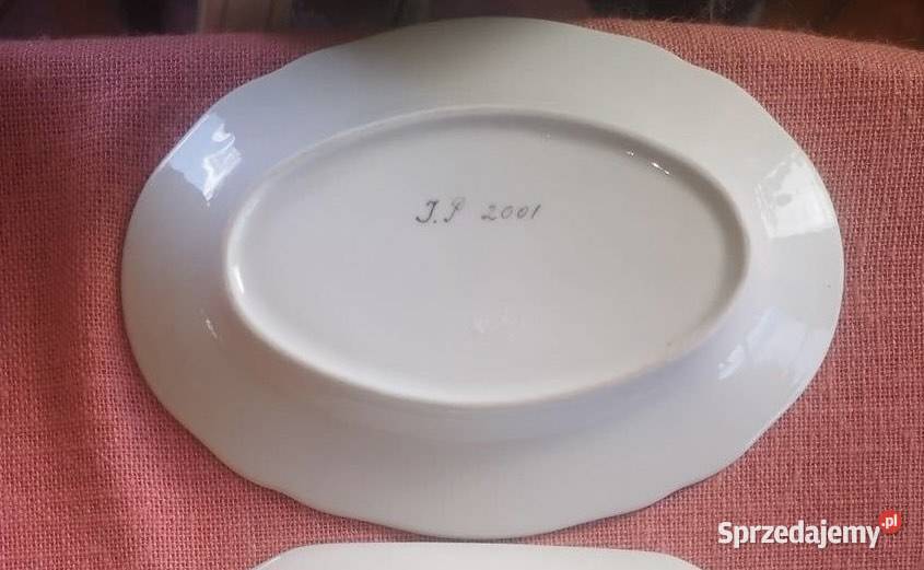 Rybka na porcelanie Półmisek bez sygnatury pomorskie Gdańsk
