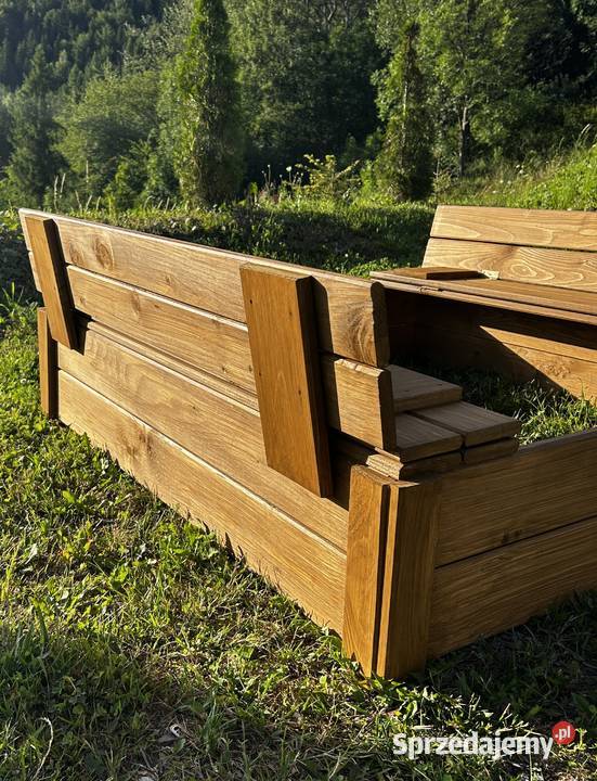 Piaskownica drewniana zamykana