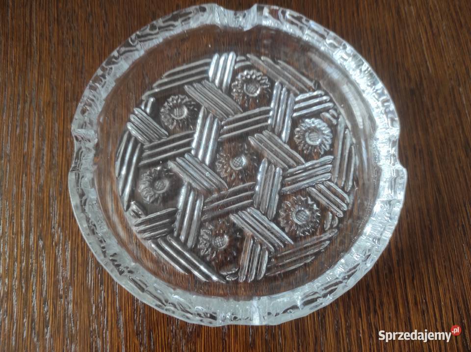 Popielniczka kryształowa stare szkło PRL Białystok