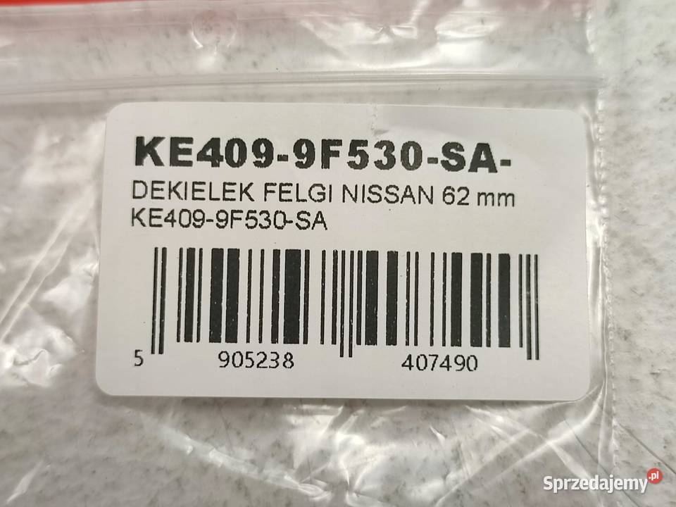 DEKIELEK FELGI 62mm 58mm NISSAN KE4099F530SA
