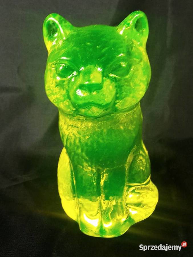 Figurka Kot Szkło Uranowe Nowa Sól sprzedam