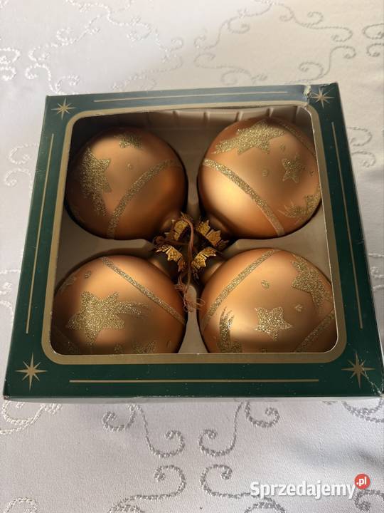 Bombki Szklane Choinkowe Złote z Gwiazdkami 80mm inny kolor śląskie Czerwionka-Leszczyny sprzedam