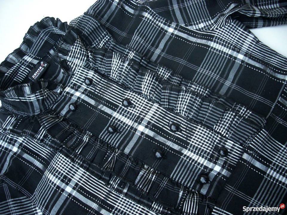 Elegancka Koszuka Czarno Srebrna Falbanka 34 XS Nowy Sącz