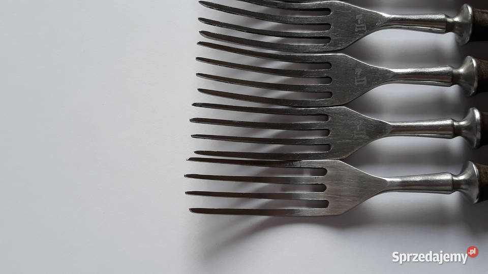 Widelce obiadowe 2 BAKELIT sztućce PRL