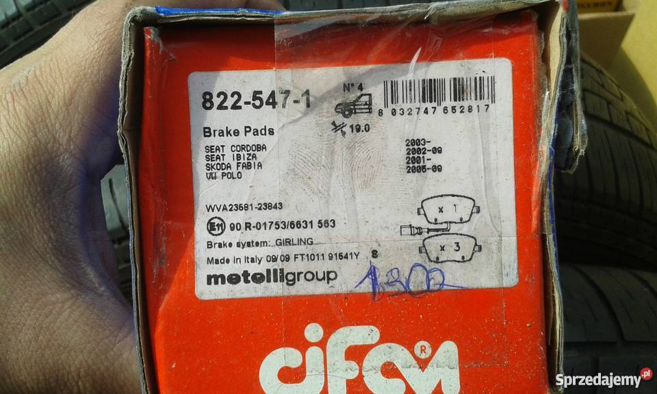Klocki hamulcowe peugeot vw skoda seat renault lubuskie