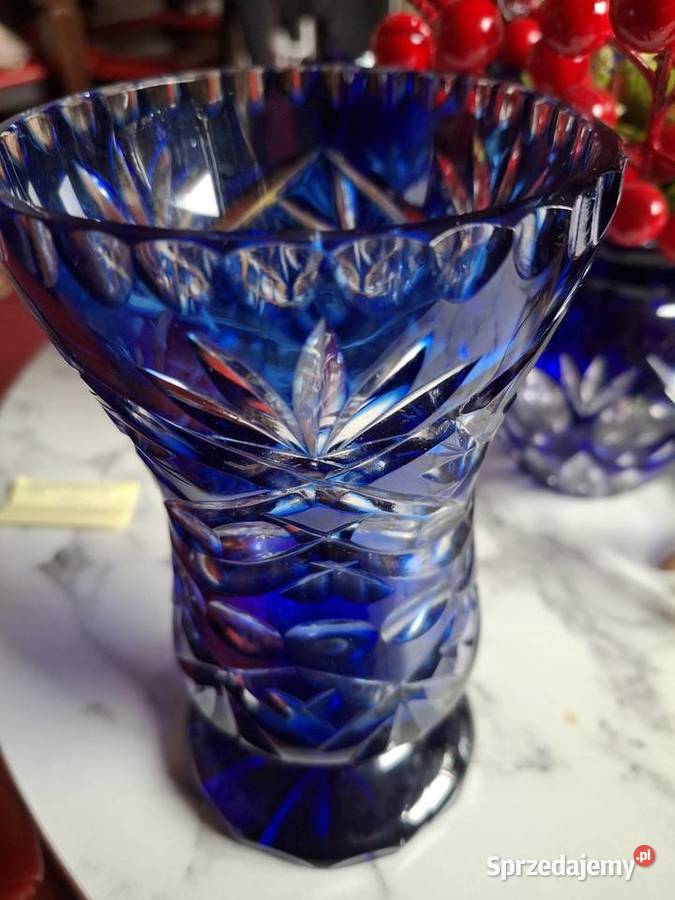 Wazon kryształowy granatowy kolor 19 Wazony mazowieckie Warszawa