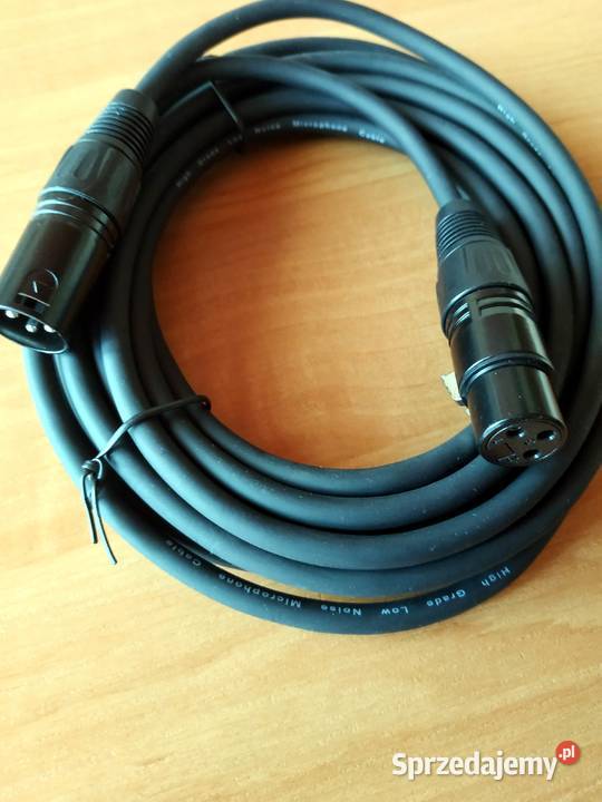 Kabel mikrofonowy XLR nowy 5 metrów czarny