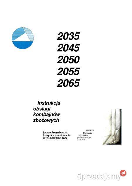 Sampo 2035 2045 2050 2055 2065 instrukcja Kielce sprzedam
