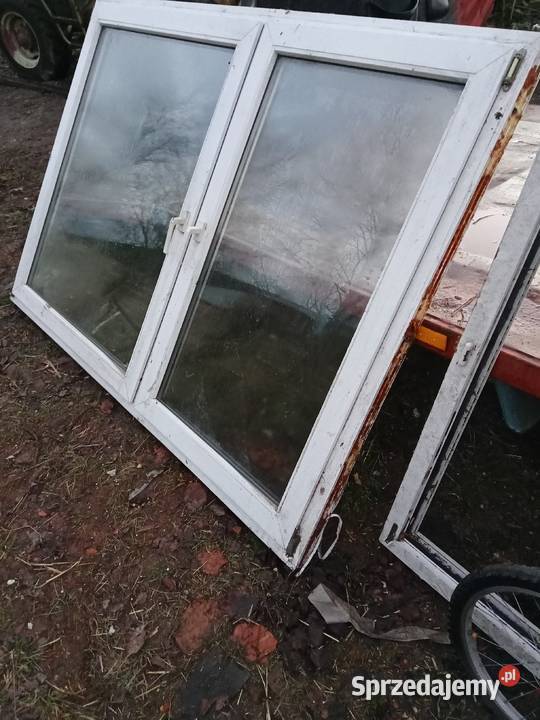 Okno plastikowe dwuskrzydłowe 197 na 140 uchylne Działyń sprzedam