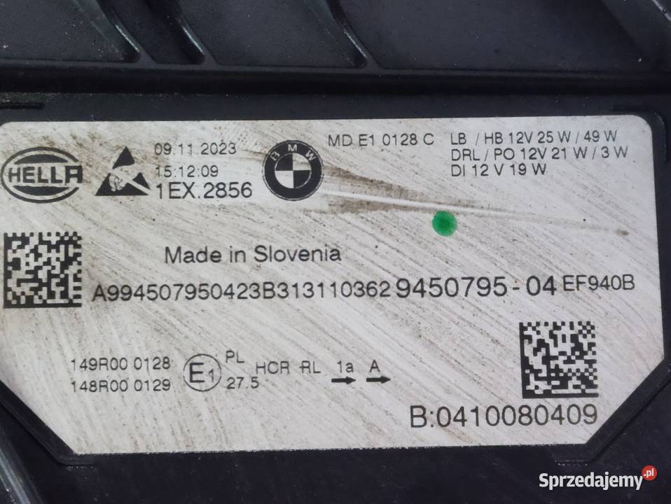 Lampa Lewy Przód BMW 3 G20 G21 Full Led