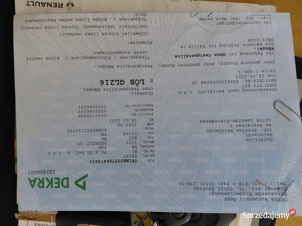 RENAULT MASTER L3H2 23D 2021R 145 127 czujnik parkowania Jelenia Góra