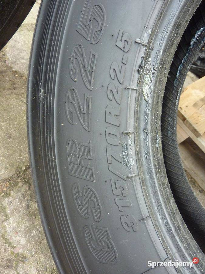 Opona używana ciężarowa 31570R225 GT RADIAL GSR Zaścianki
