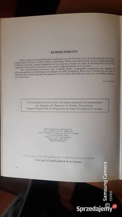 Książka 1789 en Correze wydanie francuskie twarda Gdańsk