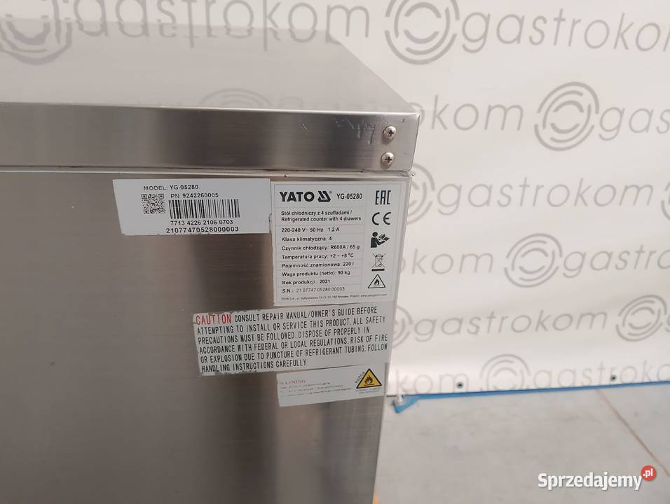 Stół chłodniczy z 4 szufladami YG05280 Biznes i Przemysł Wrocław