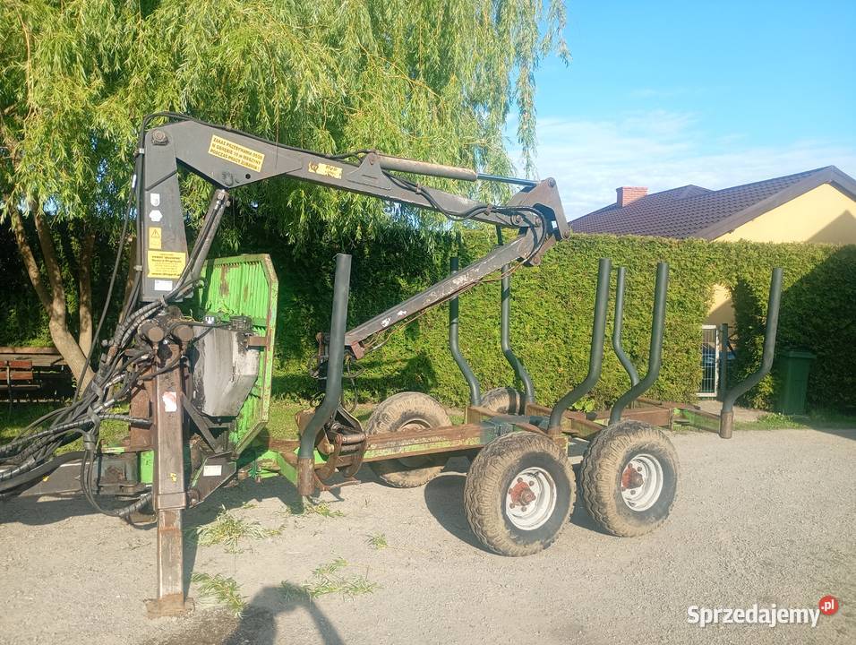 Przyczepa leśna z HDS 8 ton Leśnictwo Lubaczów
