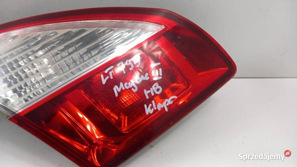 RENAULT MEGANE III HB LAMPA TYŁ LEWA W KLAPĘ Zbierkowo